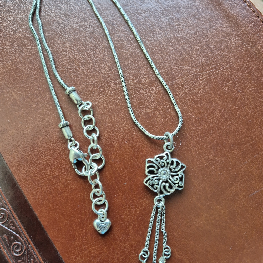 Brighton Silver Floral Pendant Necklace